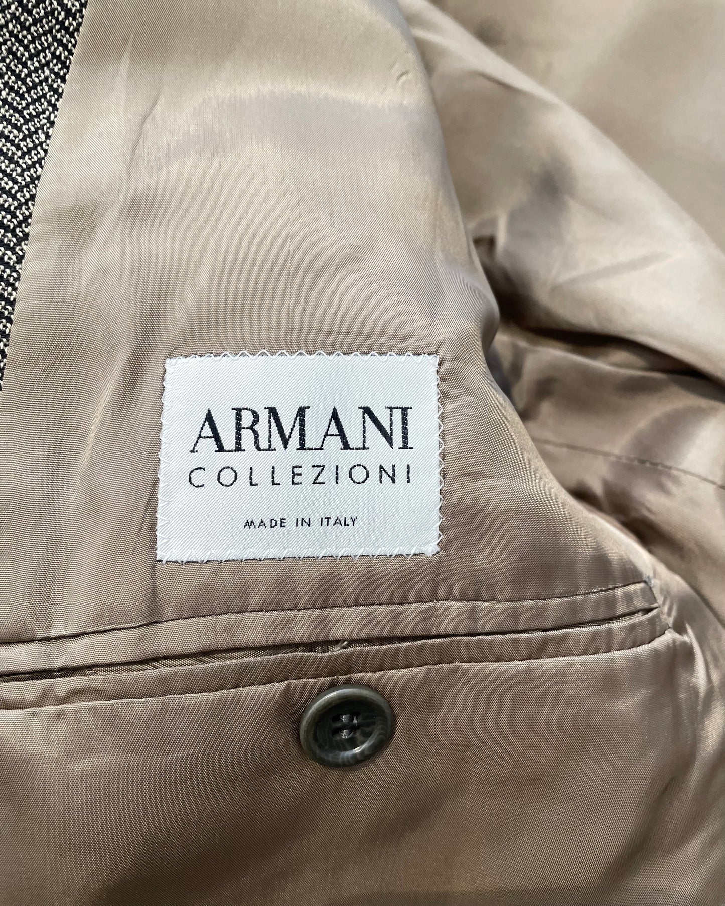 Vintage Oversized Warm Grey Wool Silk Armani Blazer