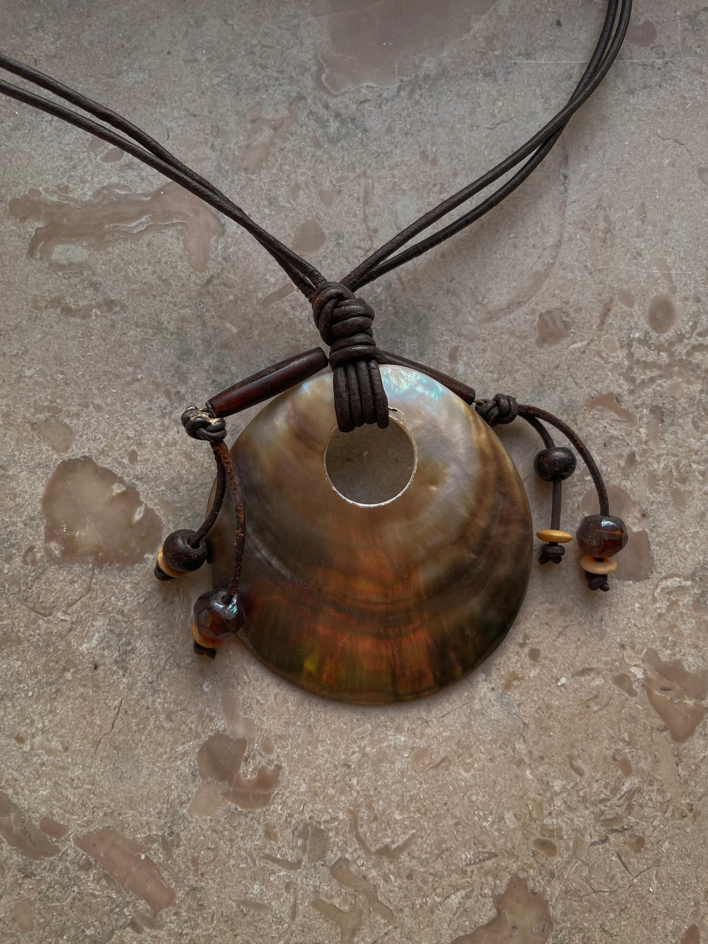 Vintage Chilean Statement Shell Necklace