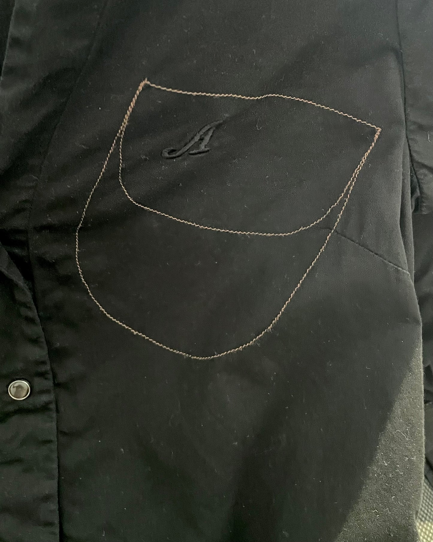 Vintage Acne Black Cotton Western Shirt