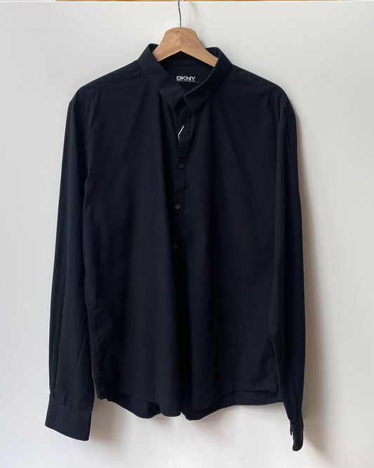 Vintage Donna Karan Black Cotton Shirt