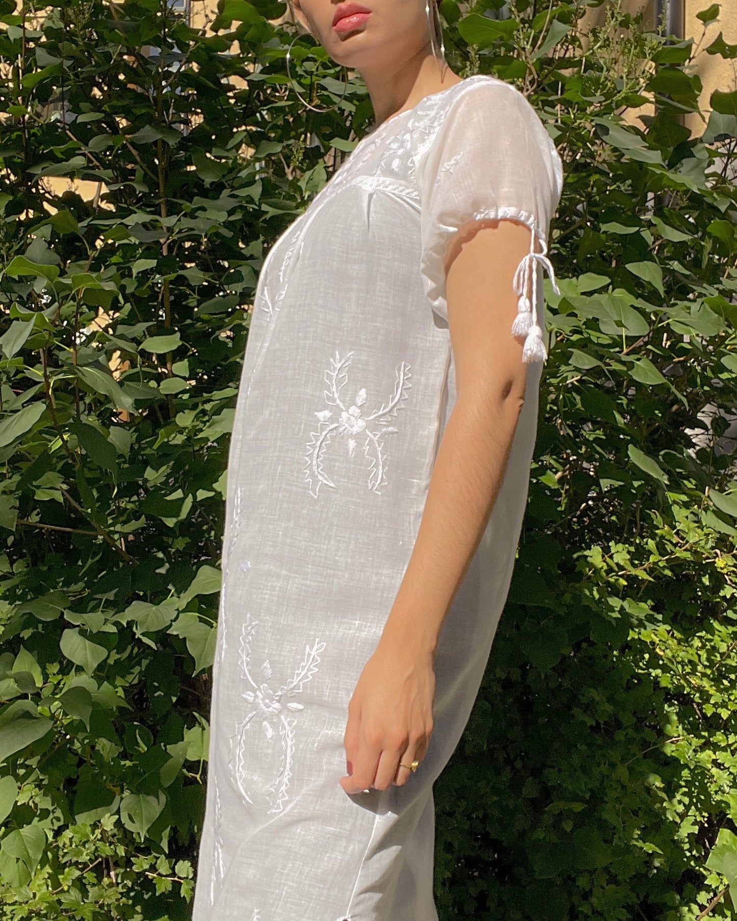 Vintage Midsummer Embroidered Cotton Dress