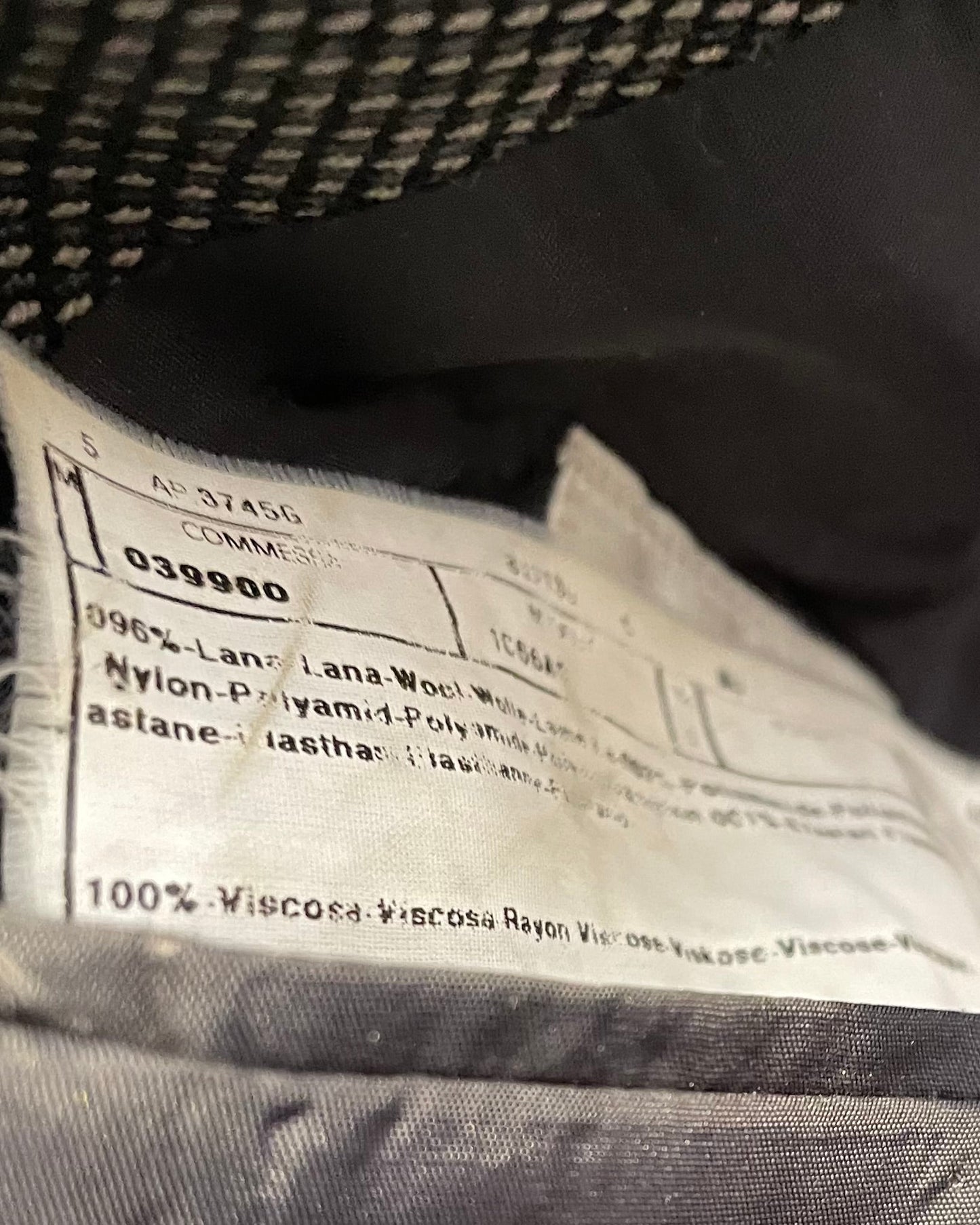 Vintage Oversized Charcoal Grey Wool Armani Blazer