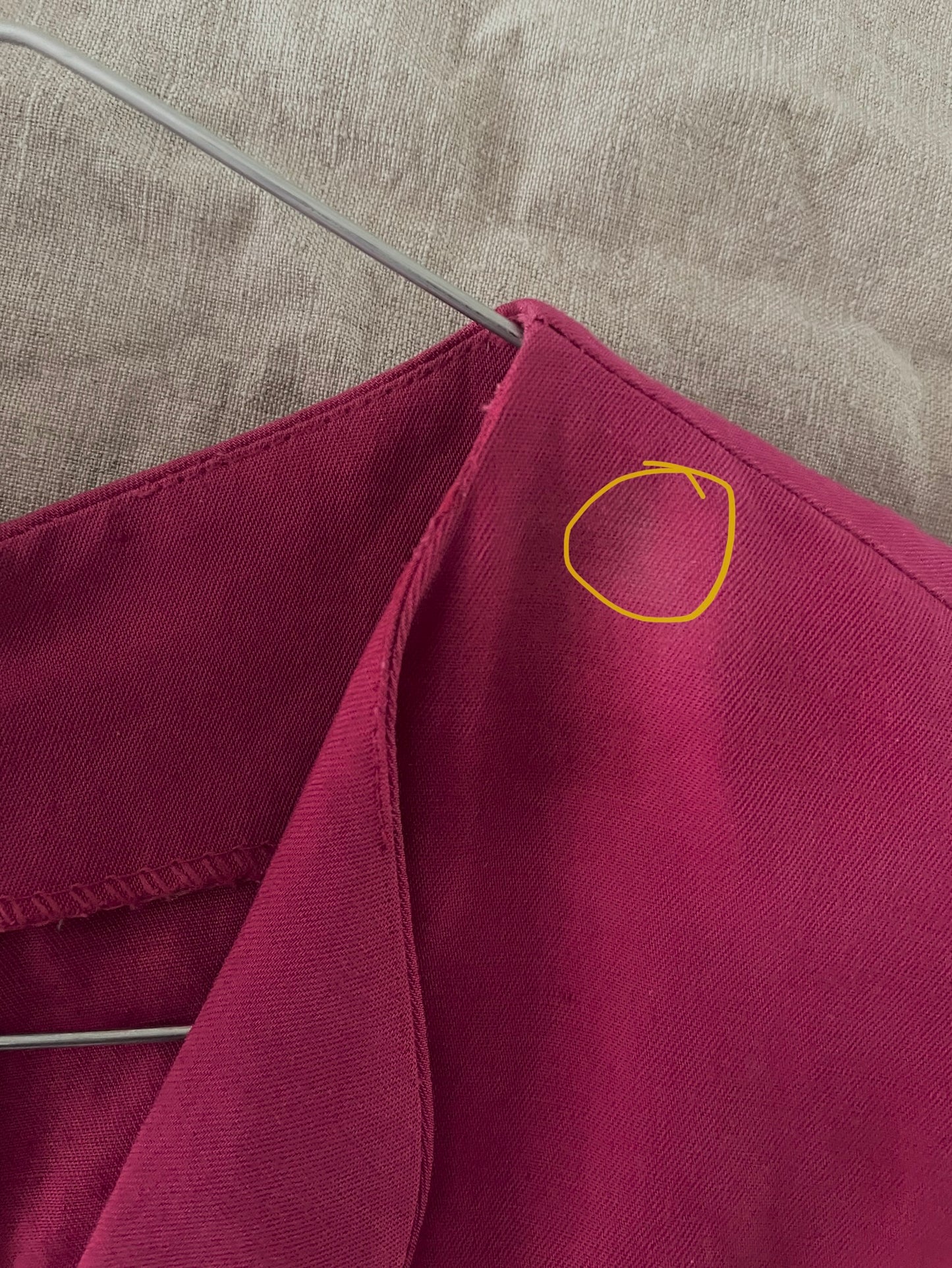 Vintage Magenta Linen Dress
