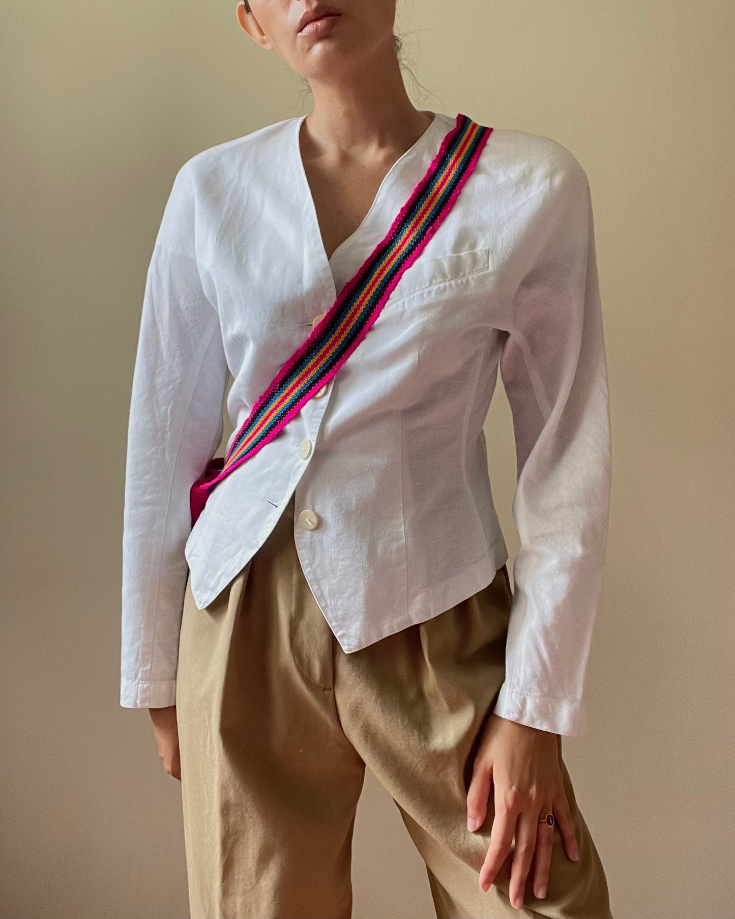 Vintage Colombian Mochila Bucket Shoulder Bag