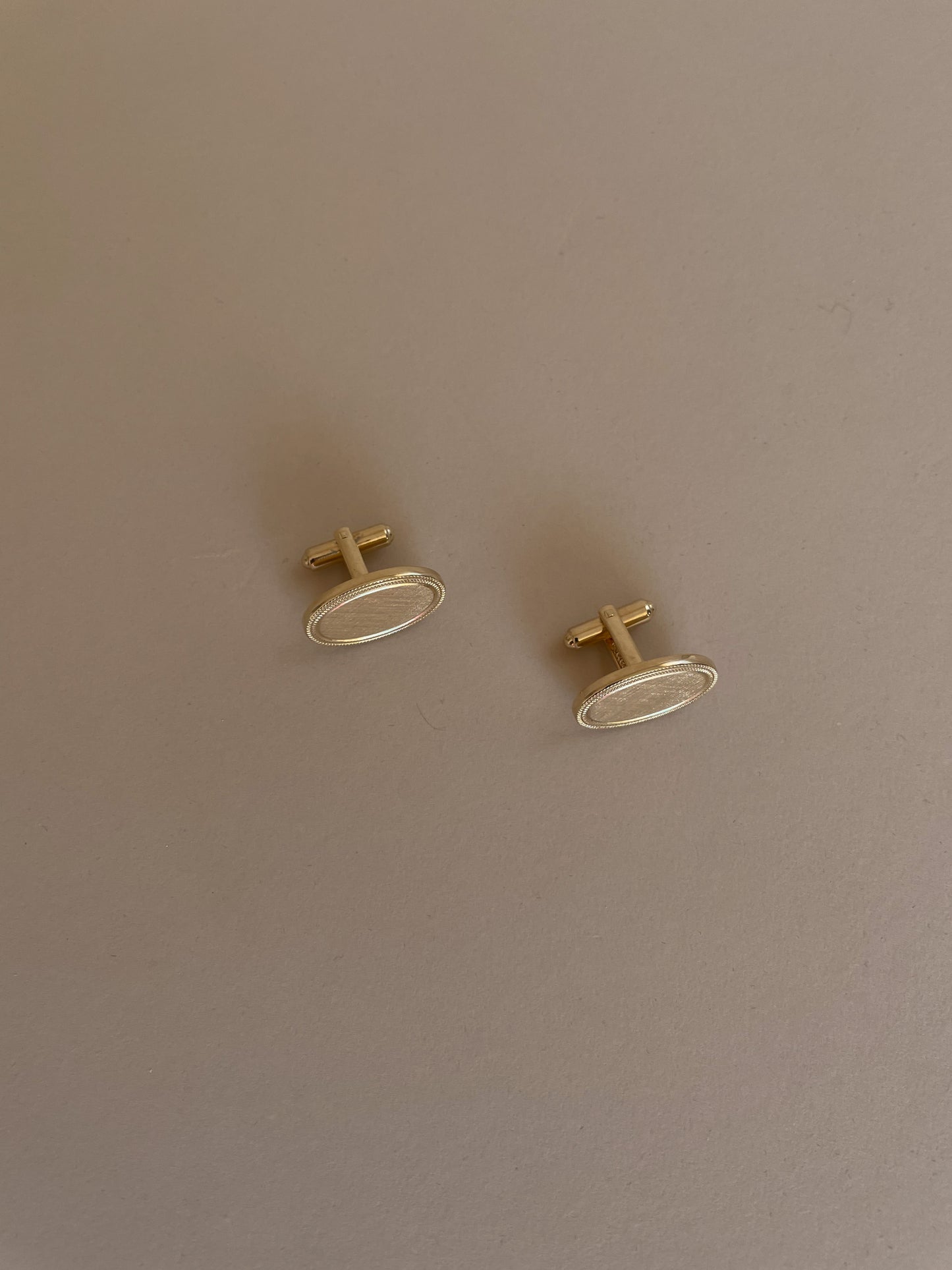 Vintage Golden Oval Cufflinks