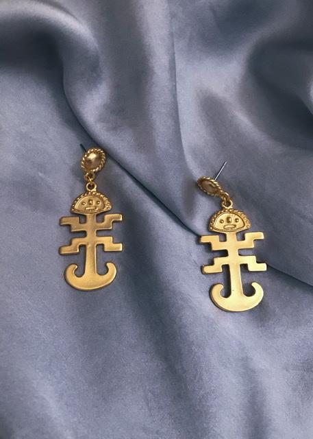Suit of Lights Artisanal Precolombian Style Jaguar Earrings 10