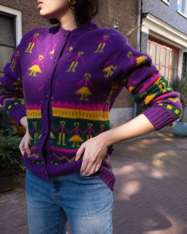 Suit of Lights Vintage United Colors Of Benetton Knit Cardigan 1