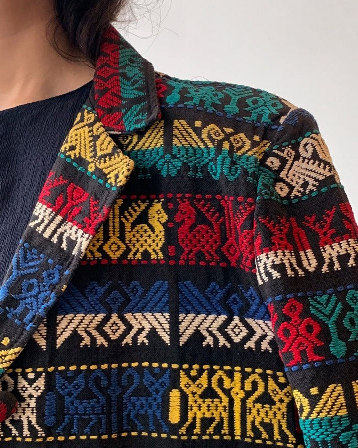 Suit of Lights Vintage Animal Jacquard Blazer 7