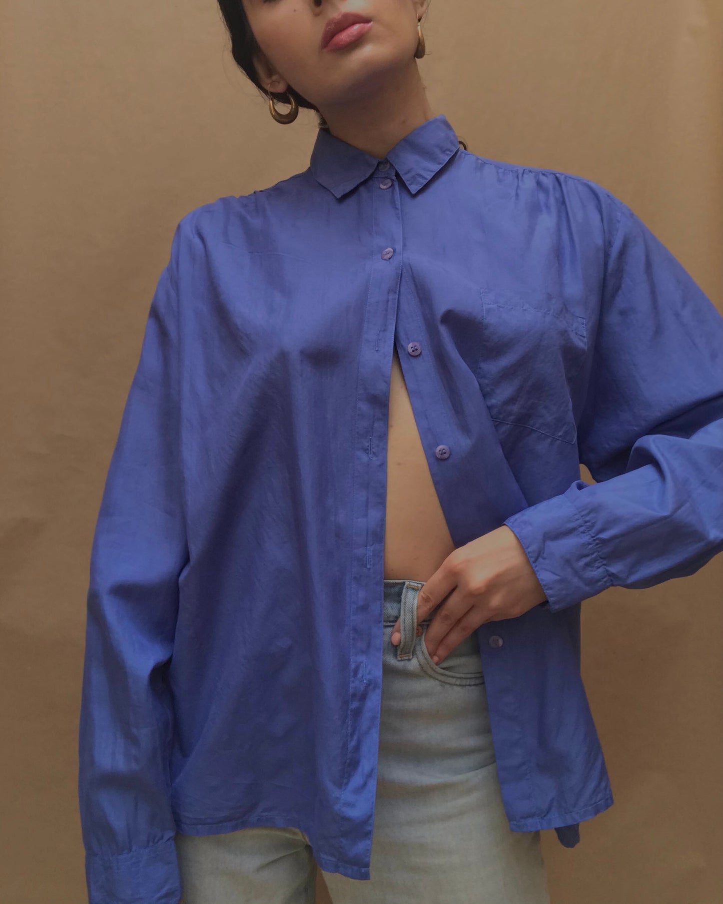 Vintage Structured Silk Blouse