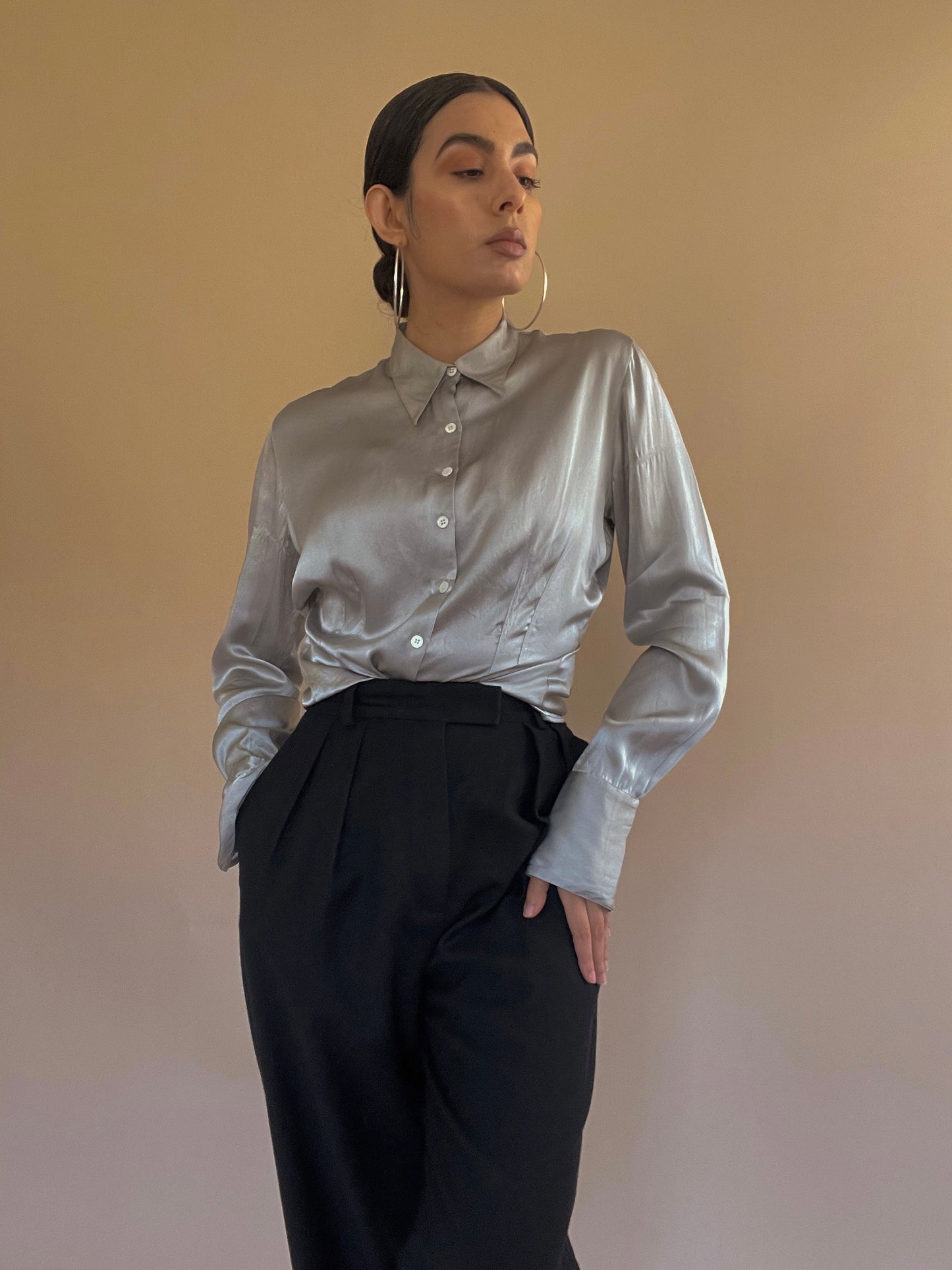 Vintage Designer Cacharel Silk Satin Blouse