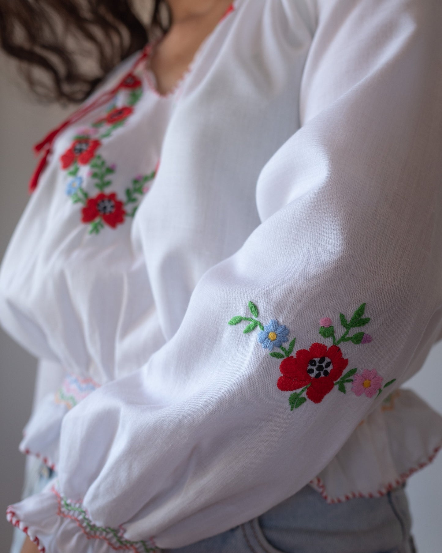 Suit of Lights Vintage Floral Cotton Blouse 5