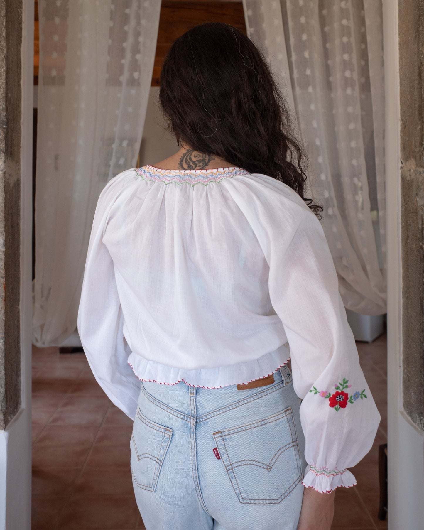 Suit of Lights Vintage Floral Cotton Blouse 2