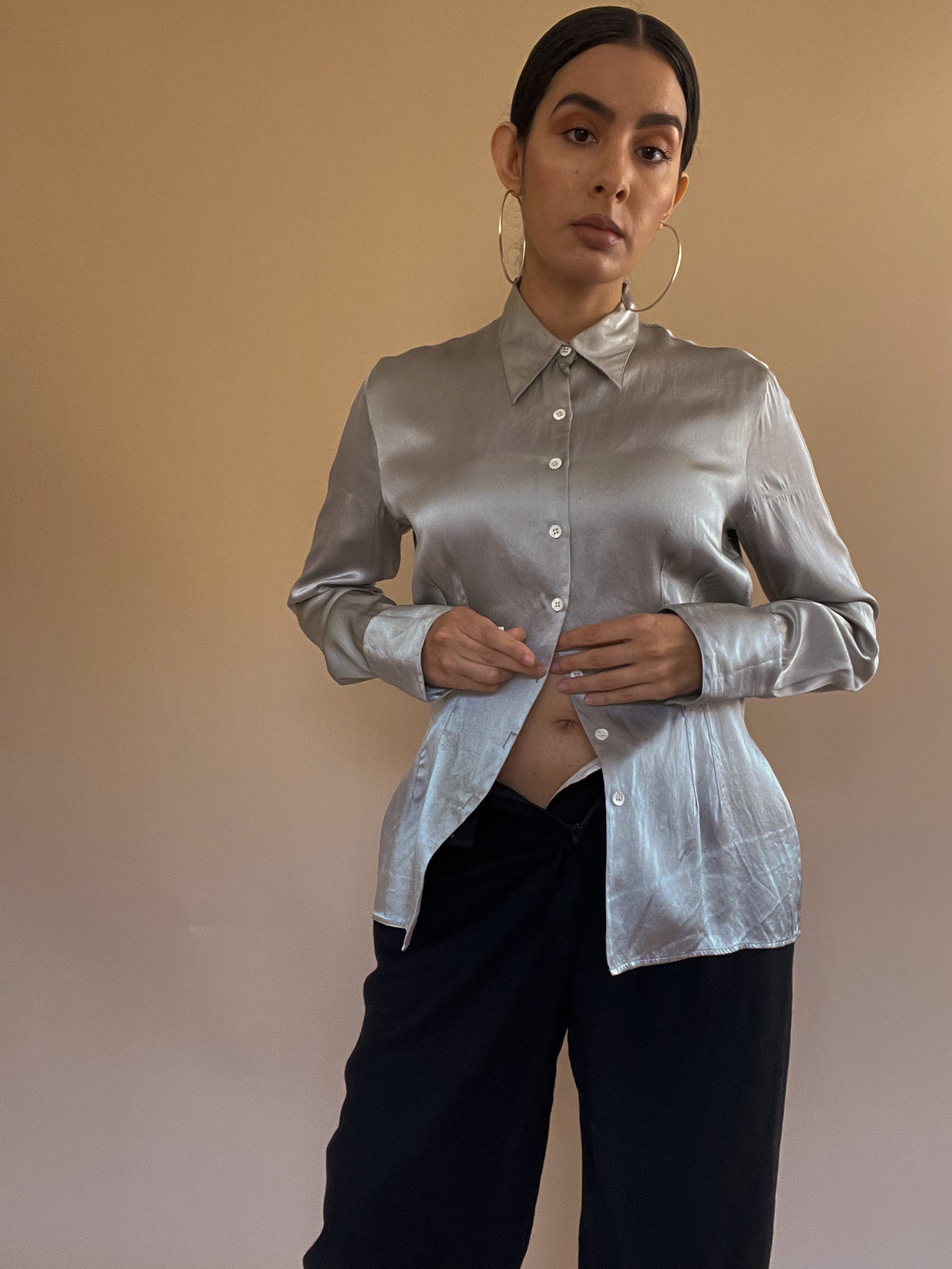 Vintage Designer Cacharel Silk Satin Blouse