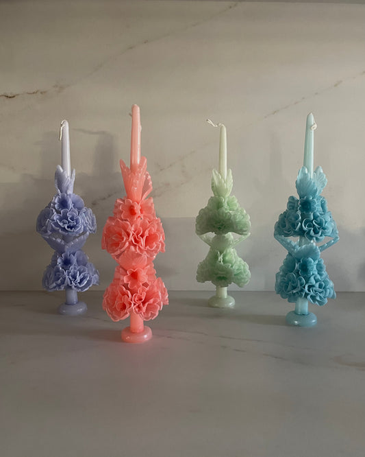 Artisanal Mexican Banderilla Beeswax Candle