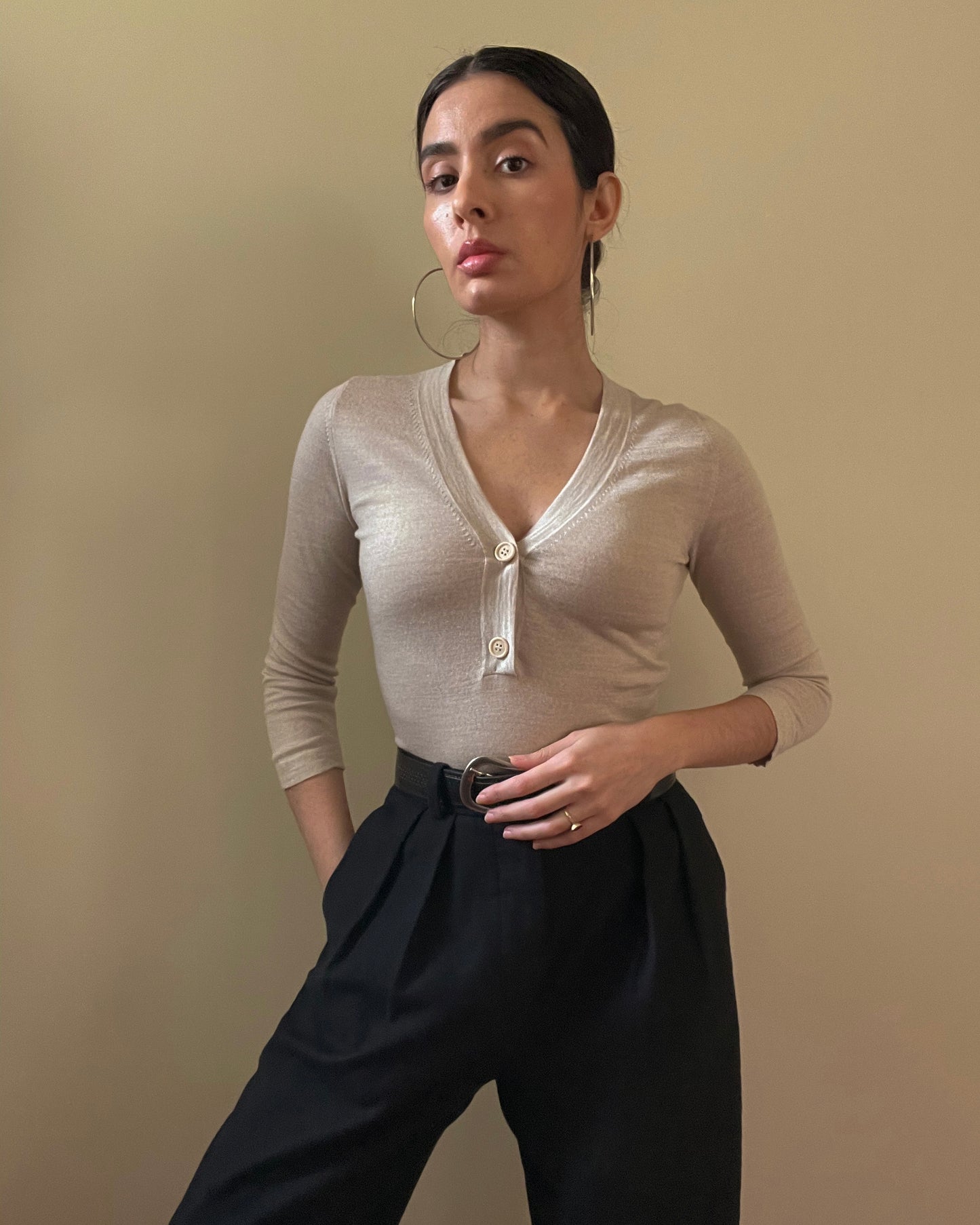 Preloved Designer Helmut Lang Vneck Knit Sweater