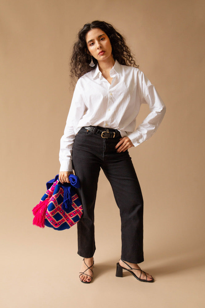 Vintage Relaxed Cufflink White Shirt in Cotton