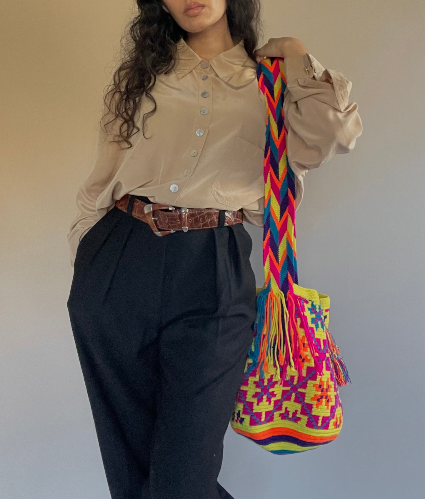 Vintage Mochila Bucket Shoulder Bag