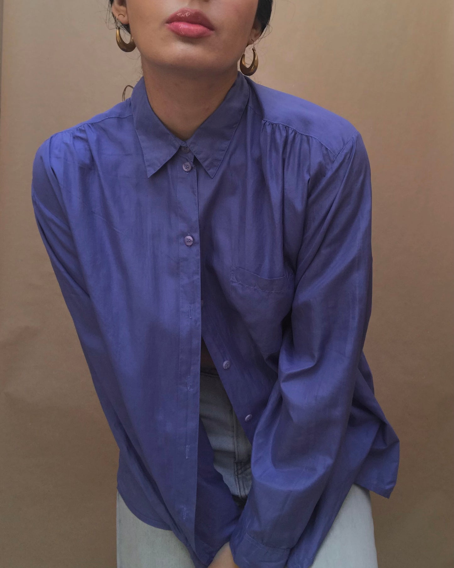 Vintage Structured Silk Blouse