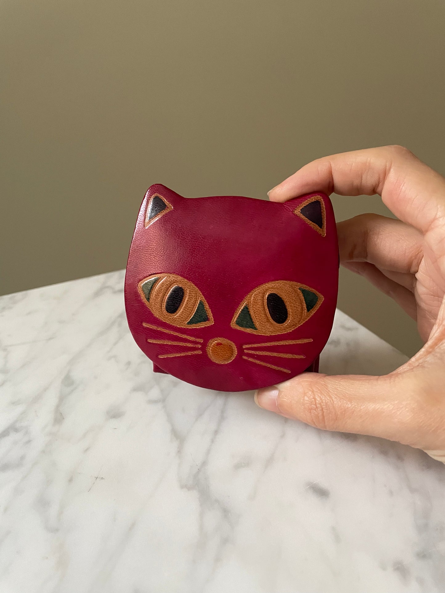 Vintage Leather Animal Coin Purse