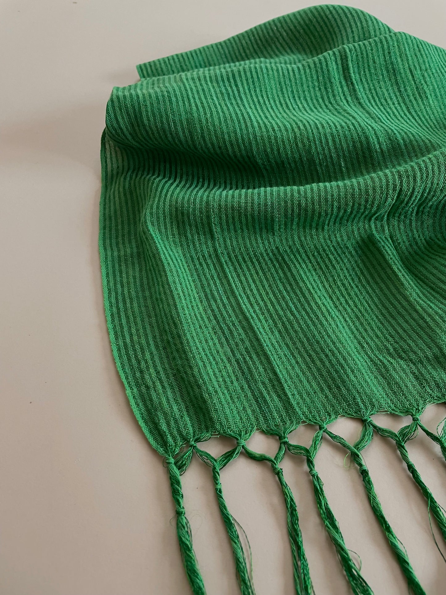 Vintage Mexican Woven Cotton Scarf