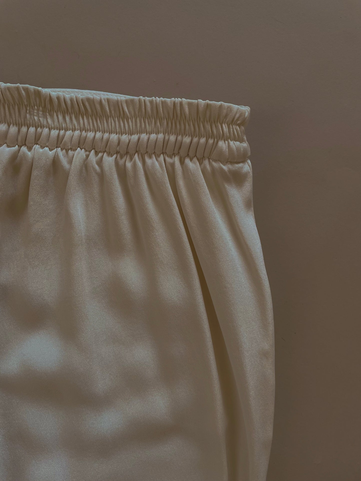 Upcycled Cream Silk Jogger Pant