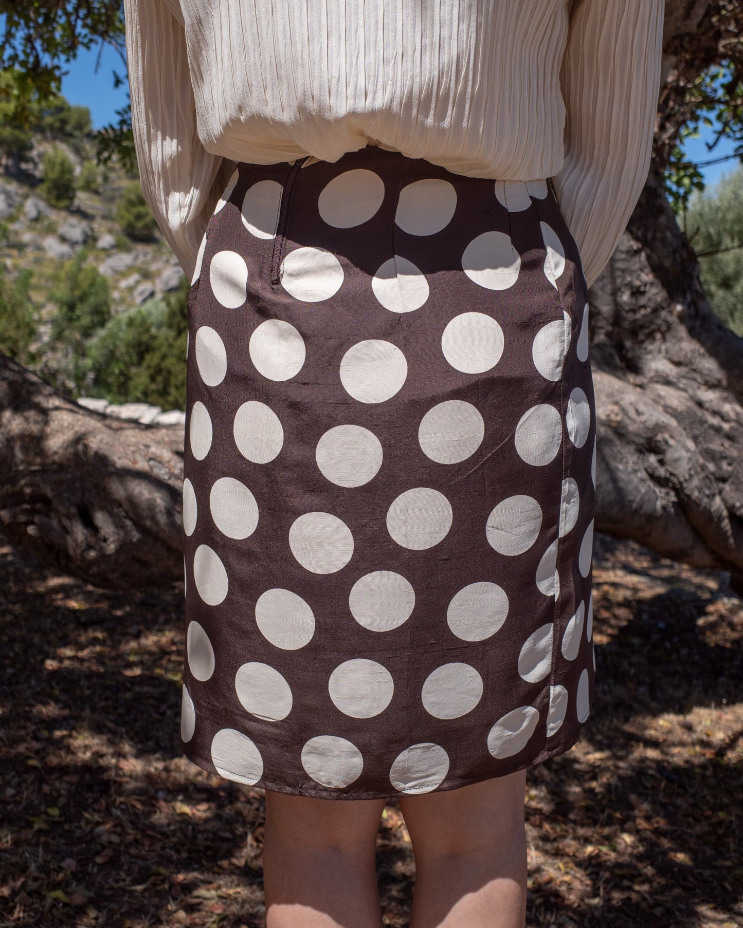 Vintage Silk Flamenco Style Skirt