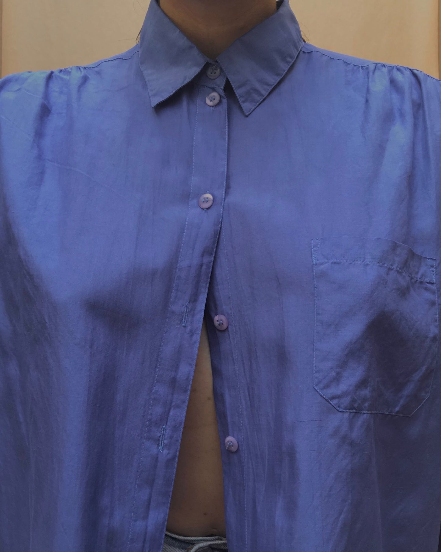 Vintage Structured Silk Blouse