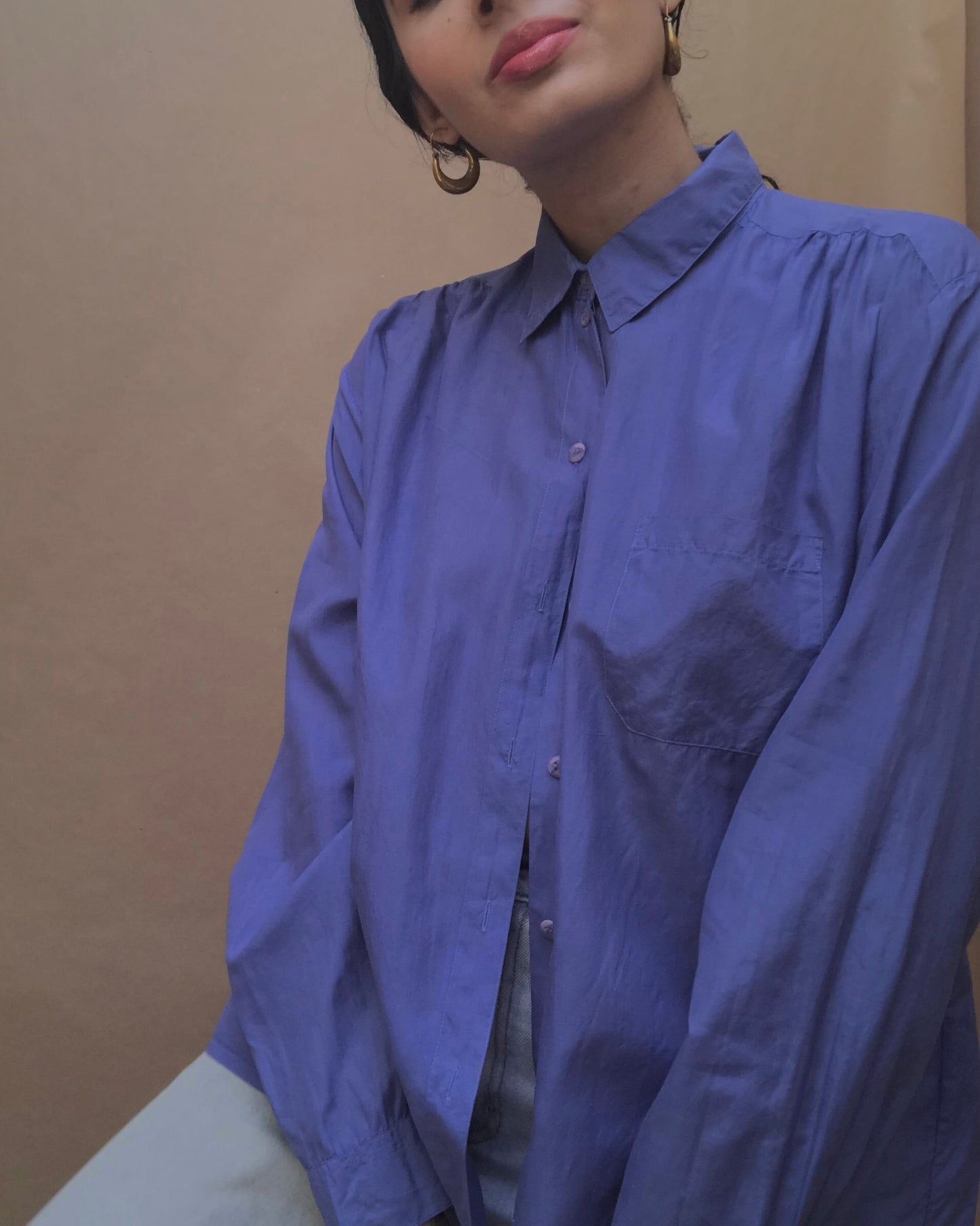Vintage Structured Silk Blouse