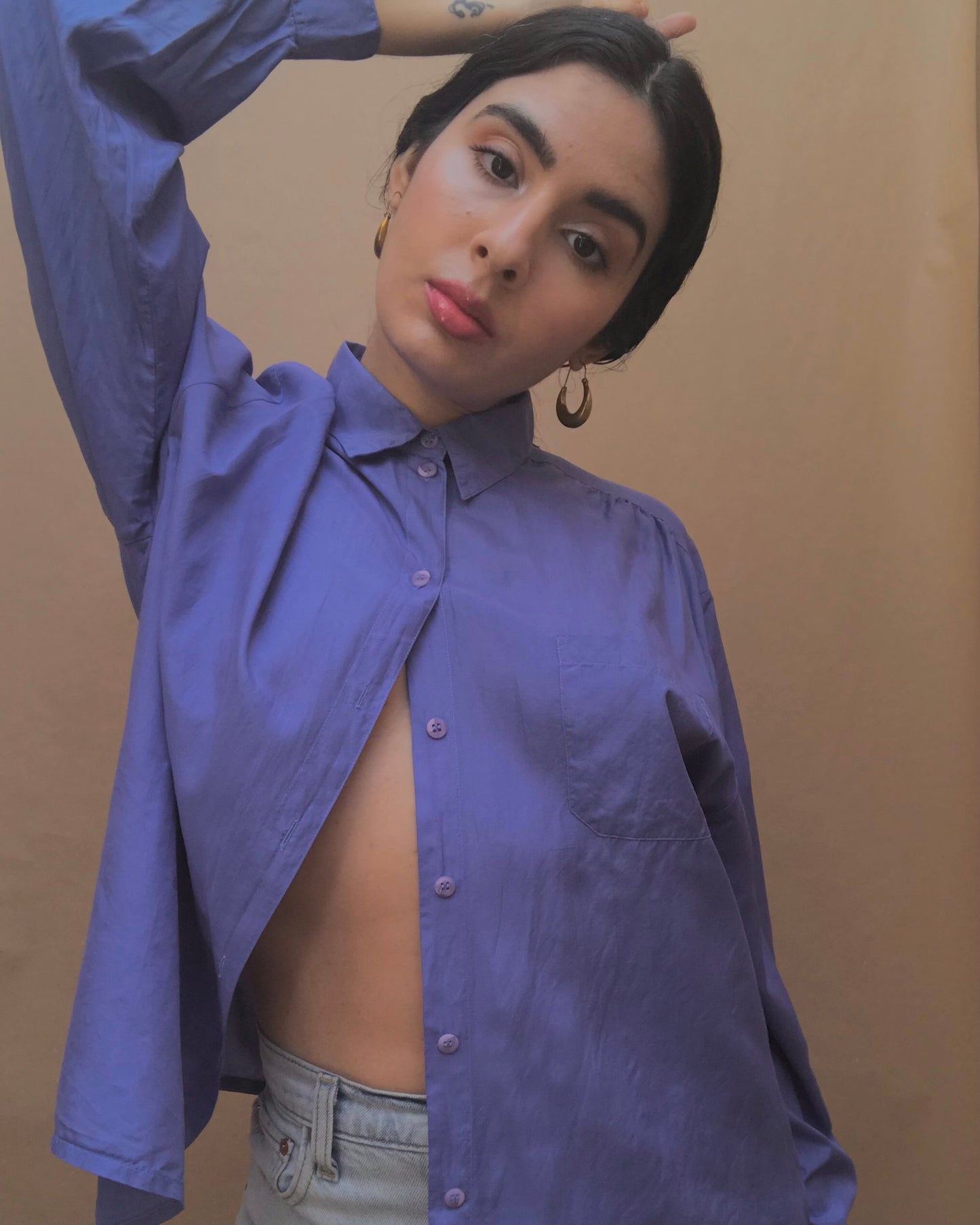 Vintage Structured Silk Blouse