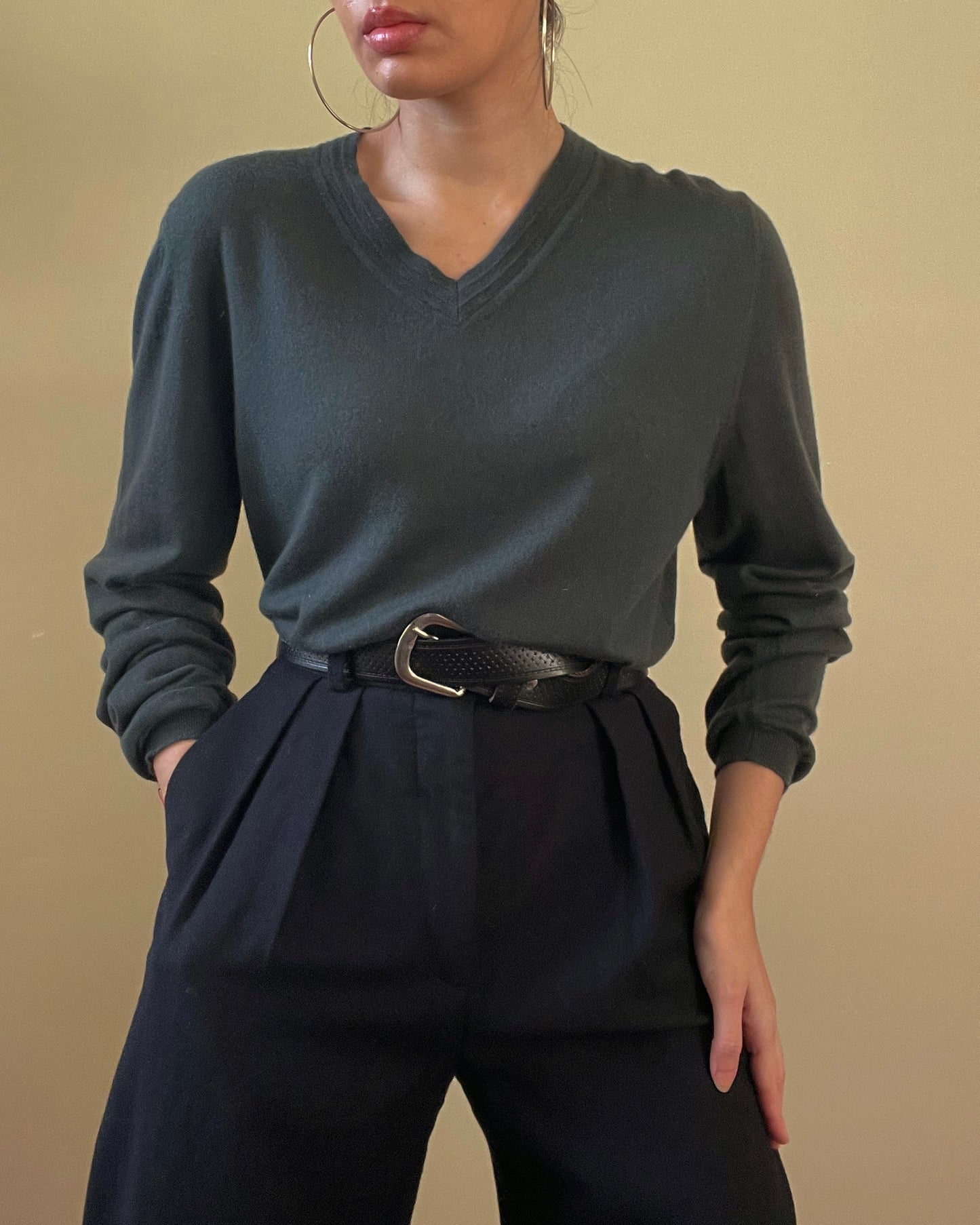 Vintage Designer Marni Green Cashmere Pullover Sweater