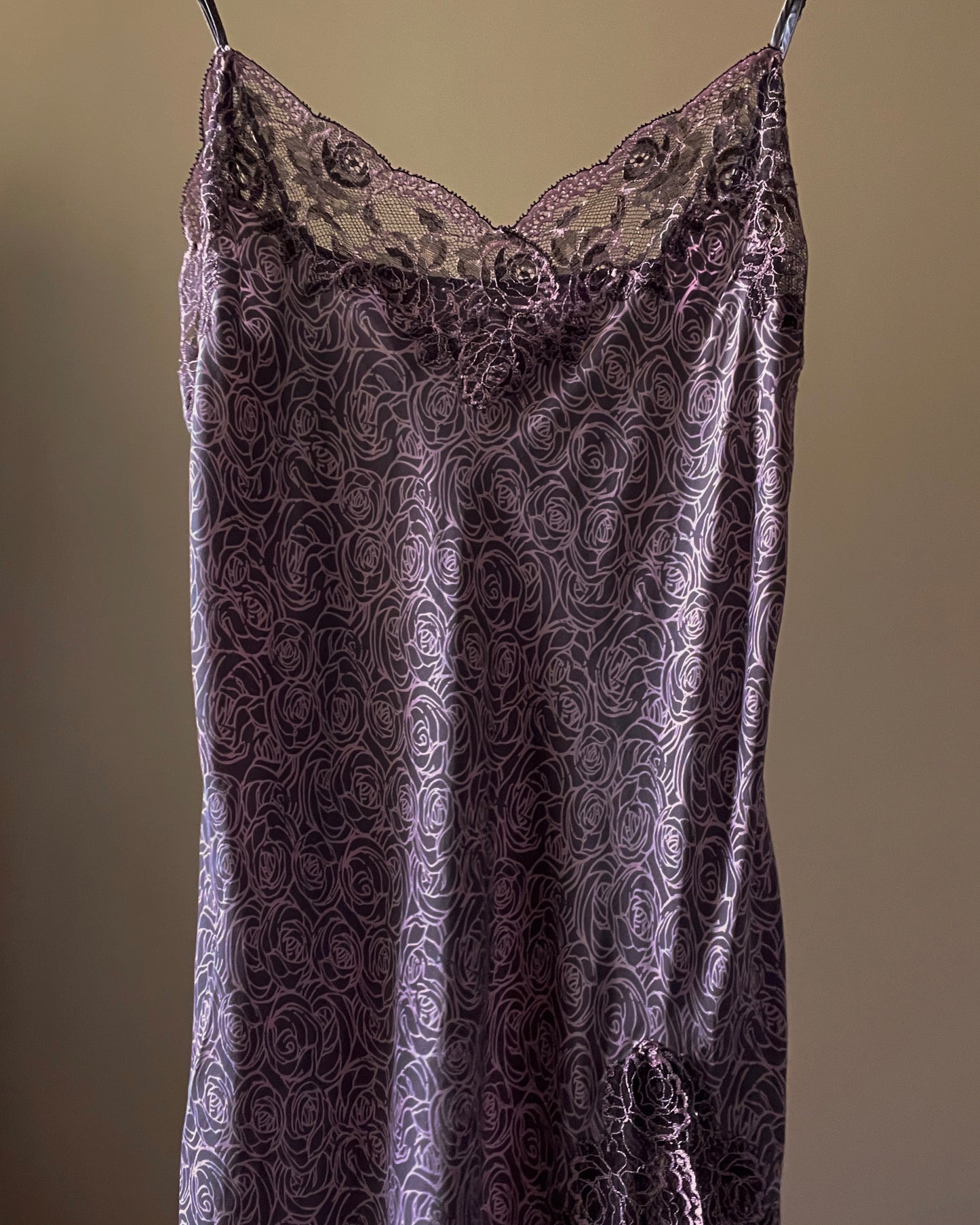 Vintage Lace Silk Slip Dress