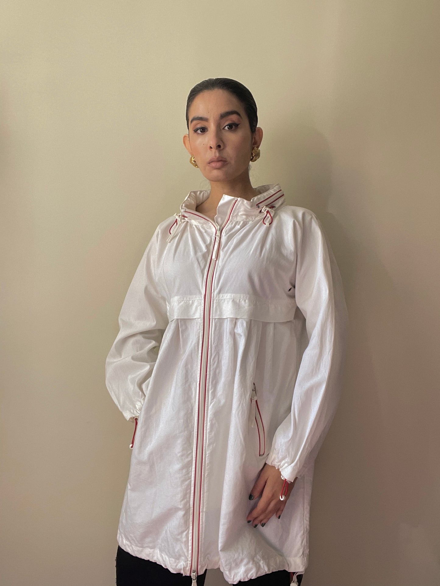 Vintage Designer Moschino White Windbreaker Jacket