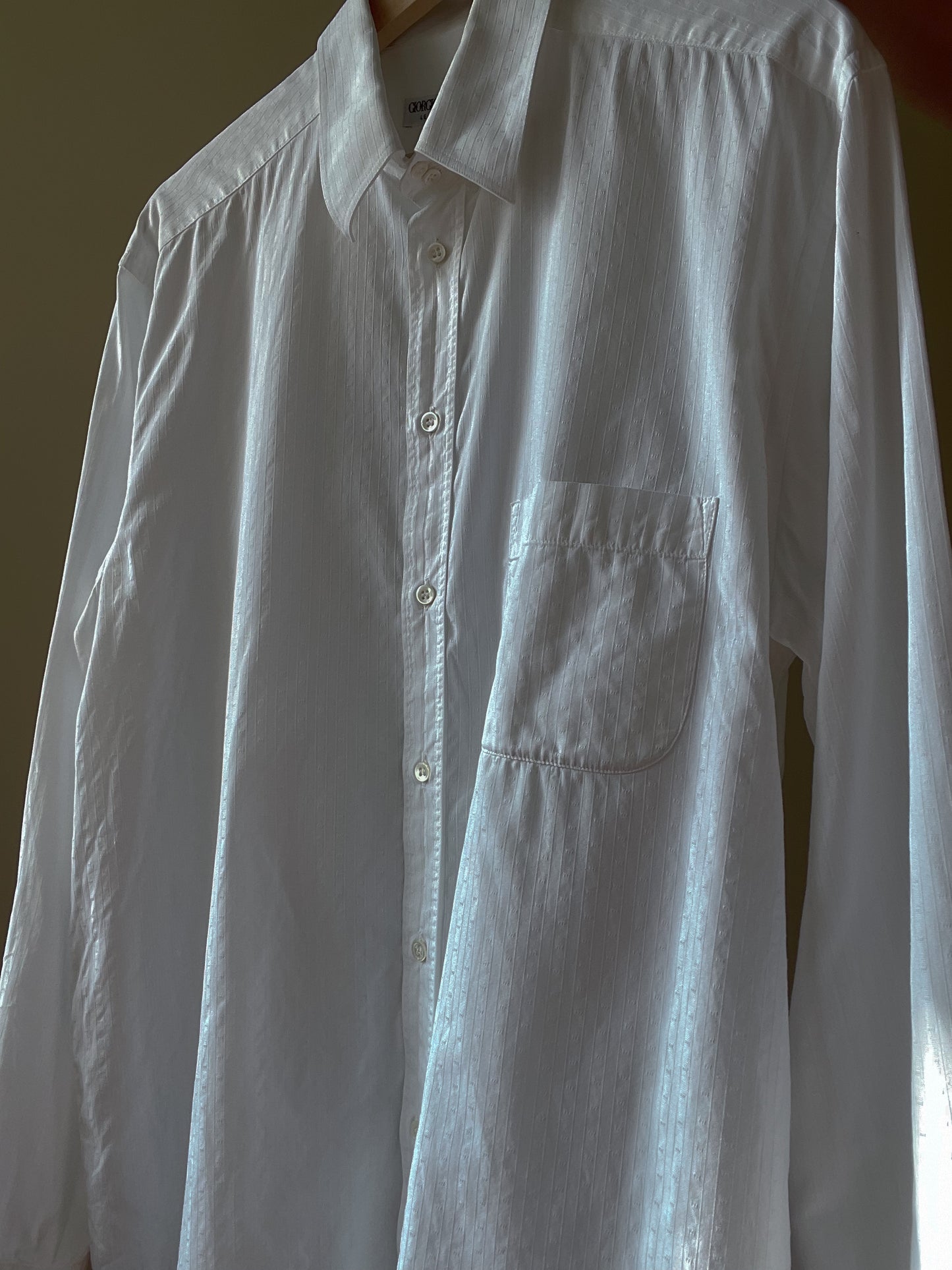 Vintage Designer Armani White Button Down Shirt