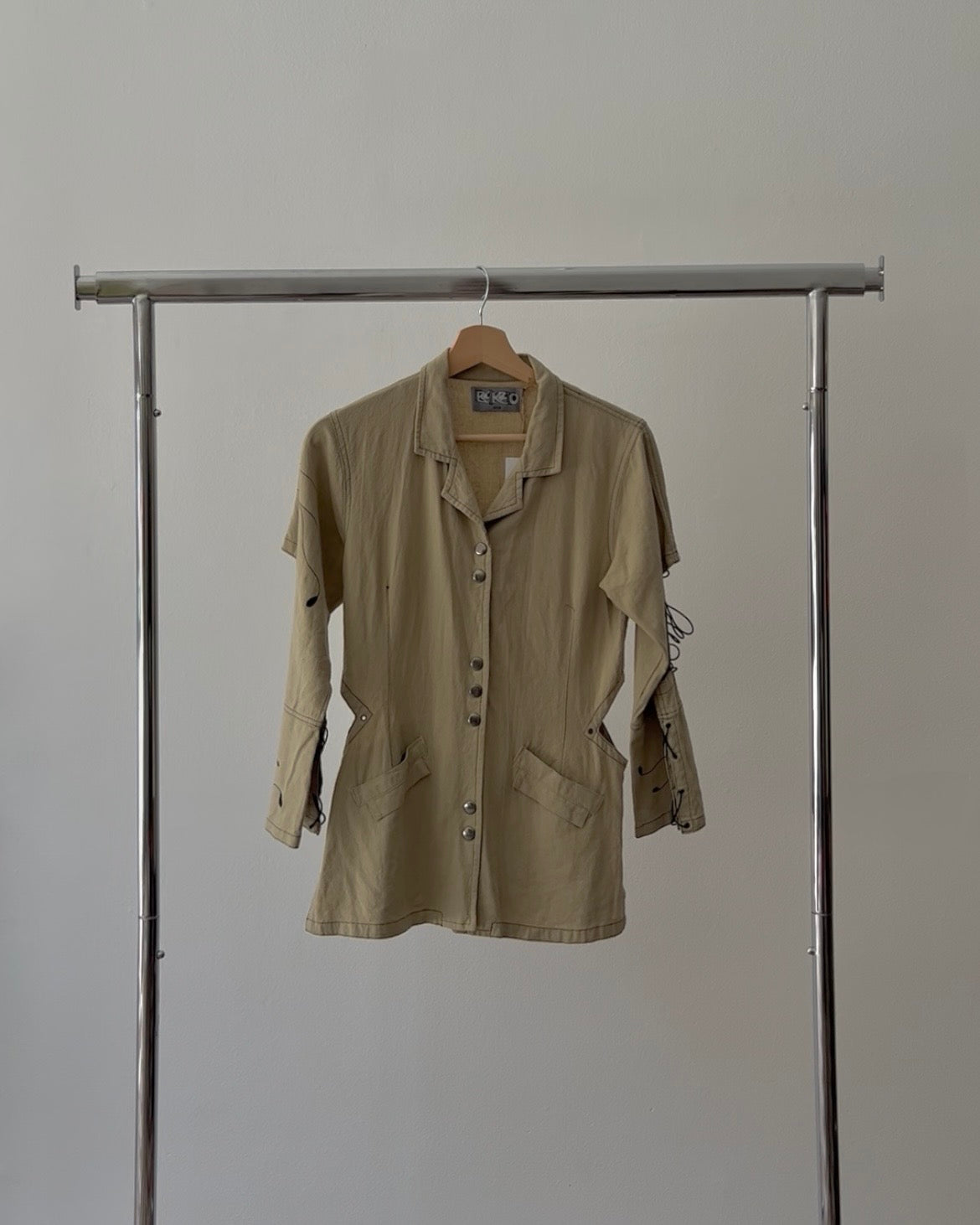 Vintage Finnish Brand Bakao Linen Blend Cutout Top