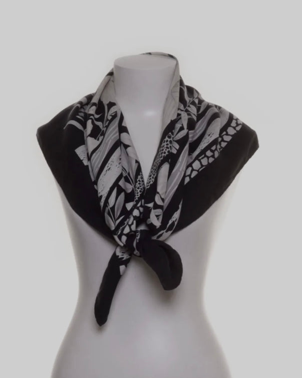 Vintage Designer Ferragamo Silk Square Scarf