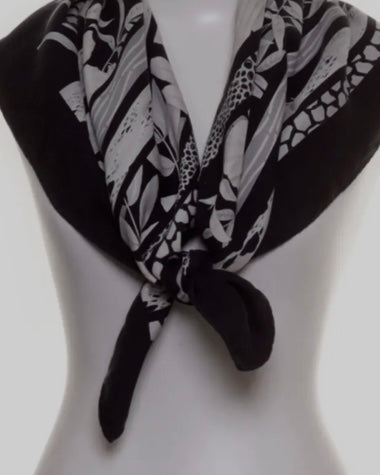 Vintage Designer Ferragamo Silk Square Scarf