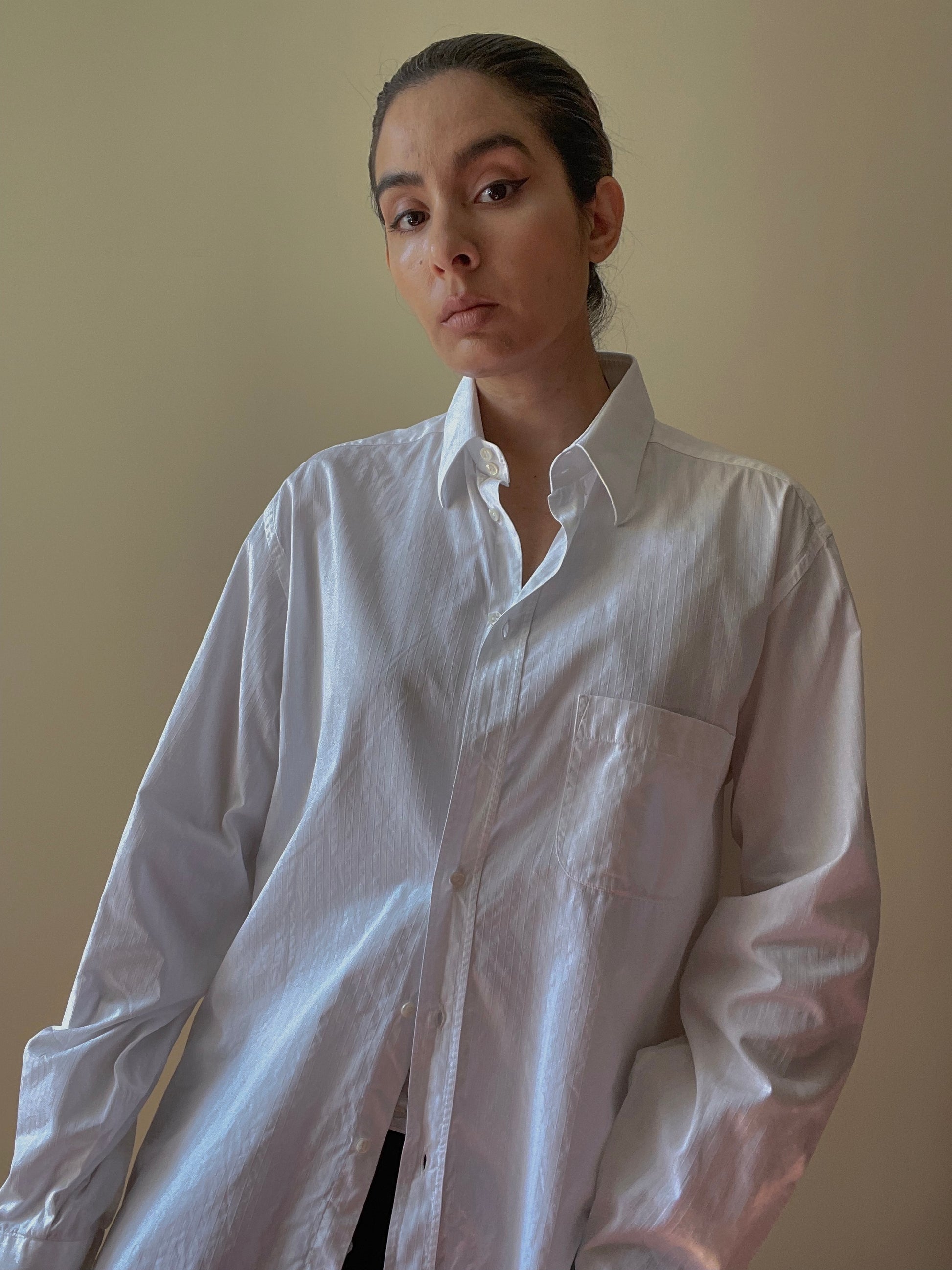Vintage Designer Armani White Button Down Shirt – Suit of Lights
