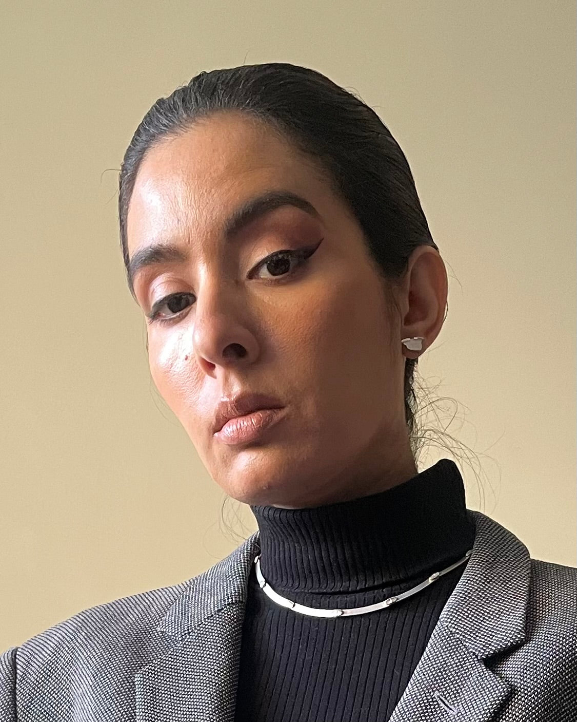 Vintage Designer Björn Weckstrom For Lapponia Sterling Silver Textured Stud Earrings S