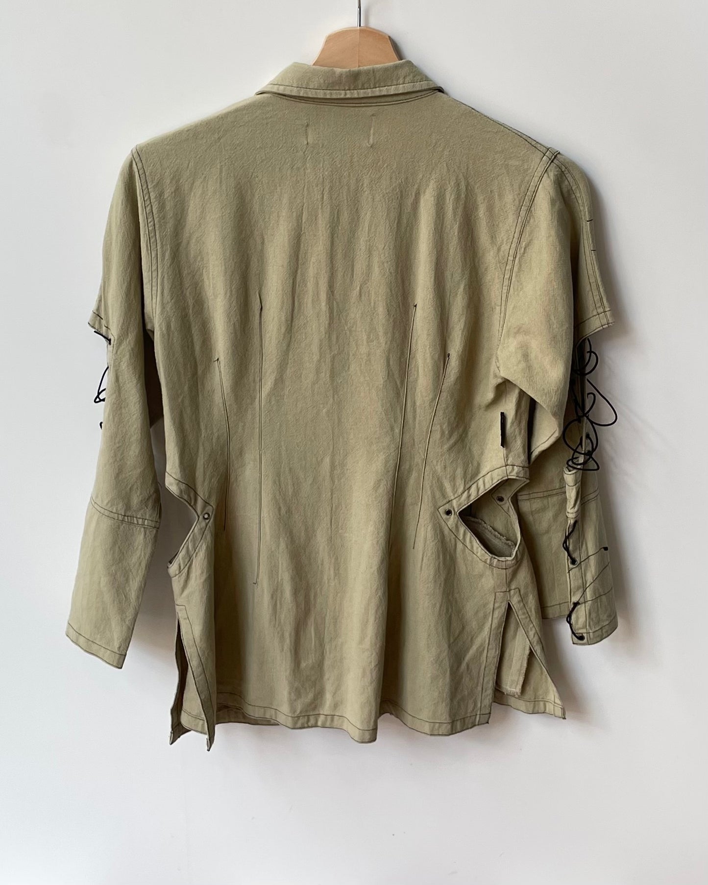 Vintage Finnish Brand Kiko Linen Blend Cutout Top