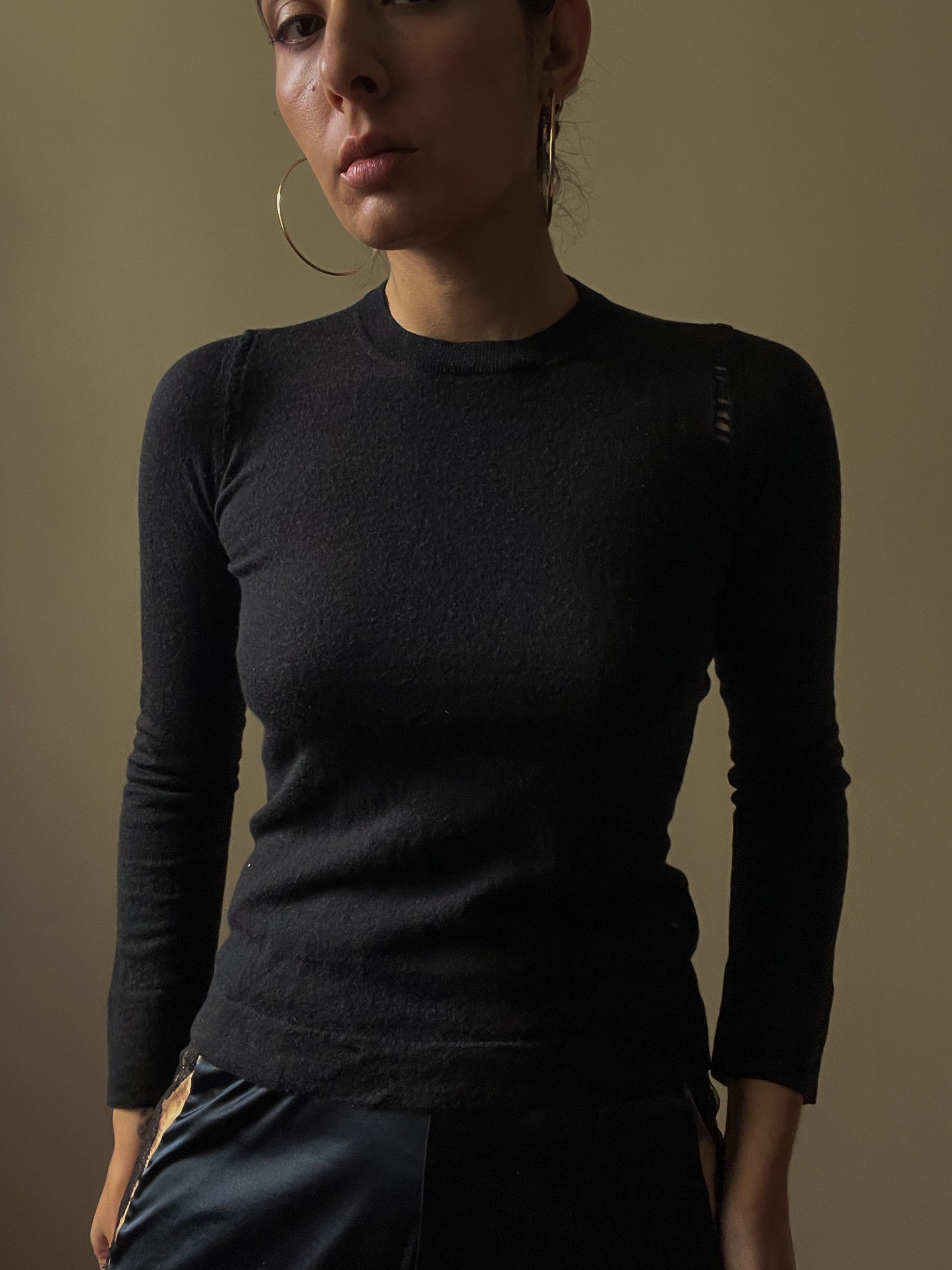 Preloved Designer Margiela Black Wool Knit Sweater