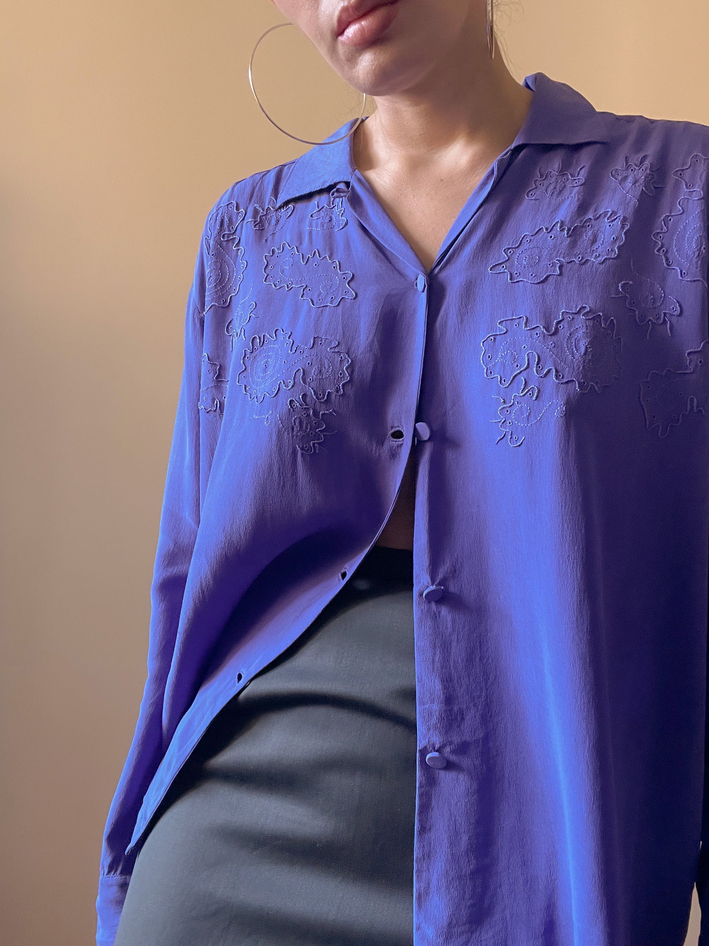 Vintage Swirl embroidered Blouse