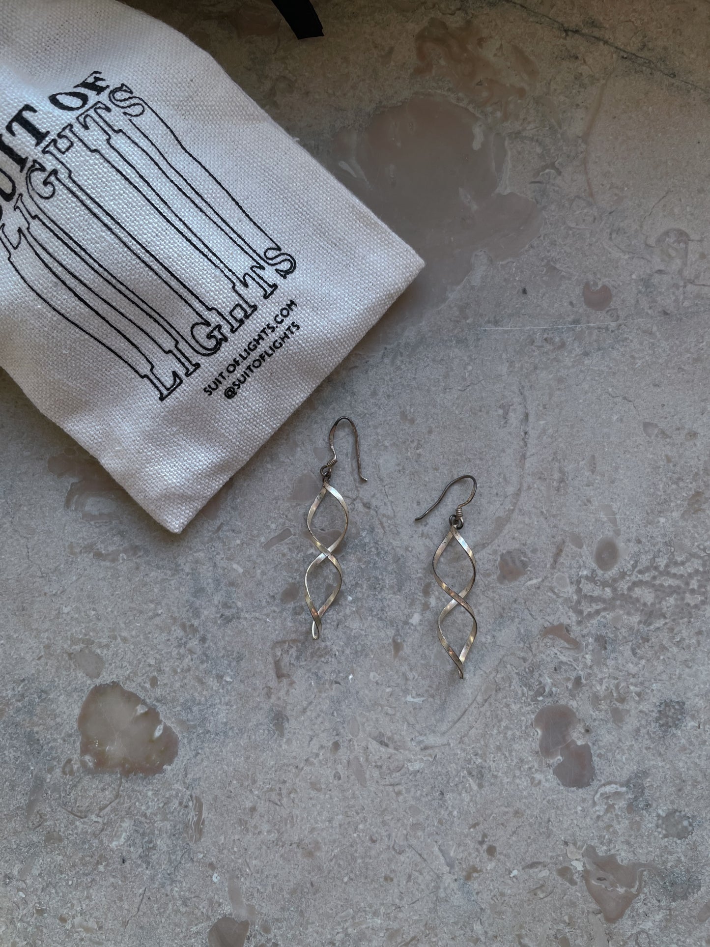 Vintage Silver Swirl Earrings