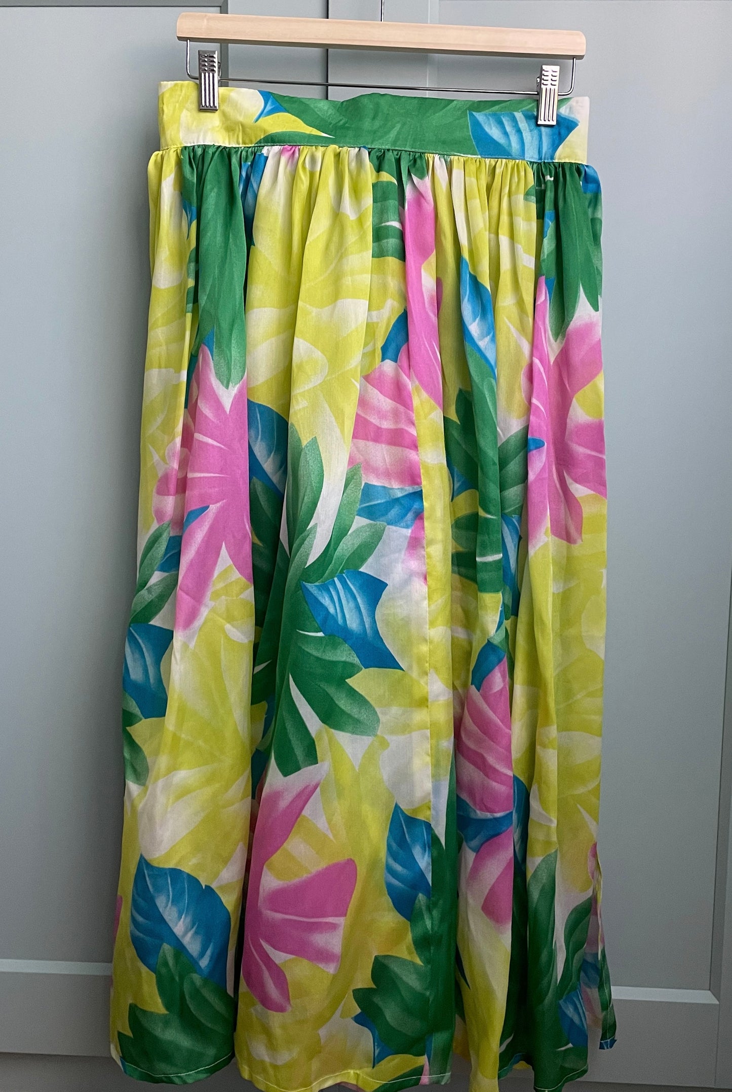 Vintage Designer Crisca Silk Tropical Print Skirt