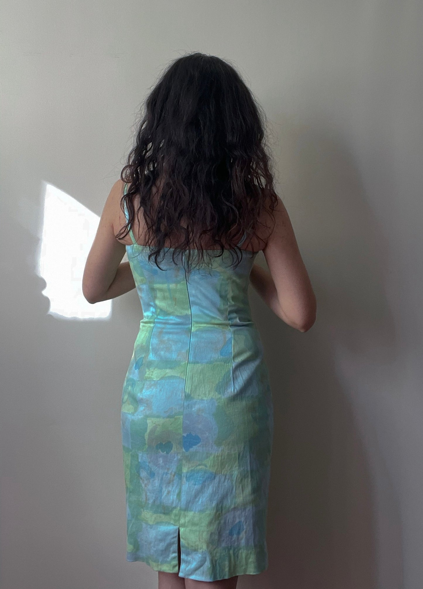 Vintage Designer Turquoise Gianfranco Ferré Studio Cocktail Dress