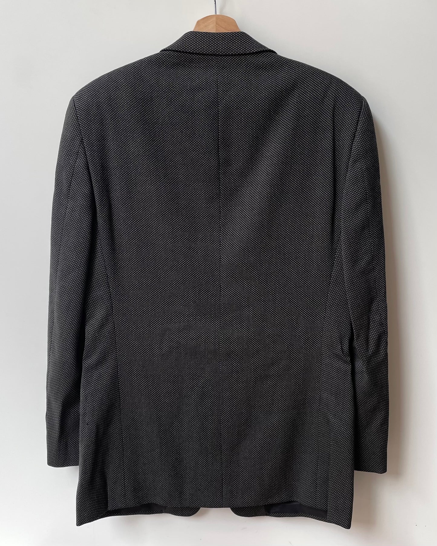 Vintage Oversized Charcoal Grey Wool Armani Blazer
