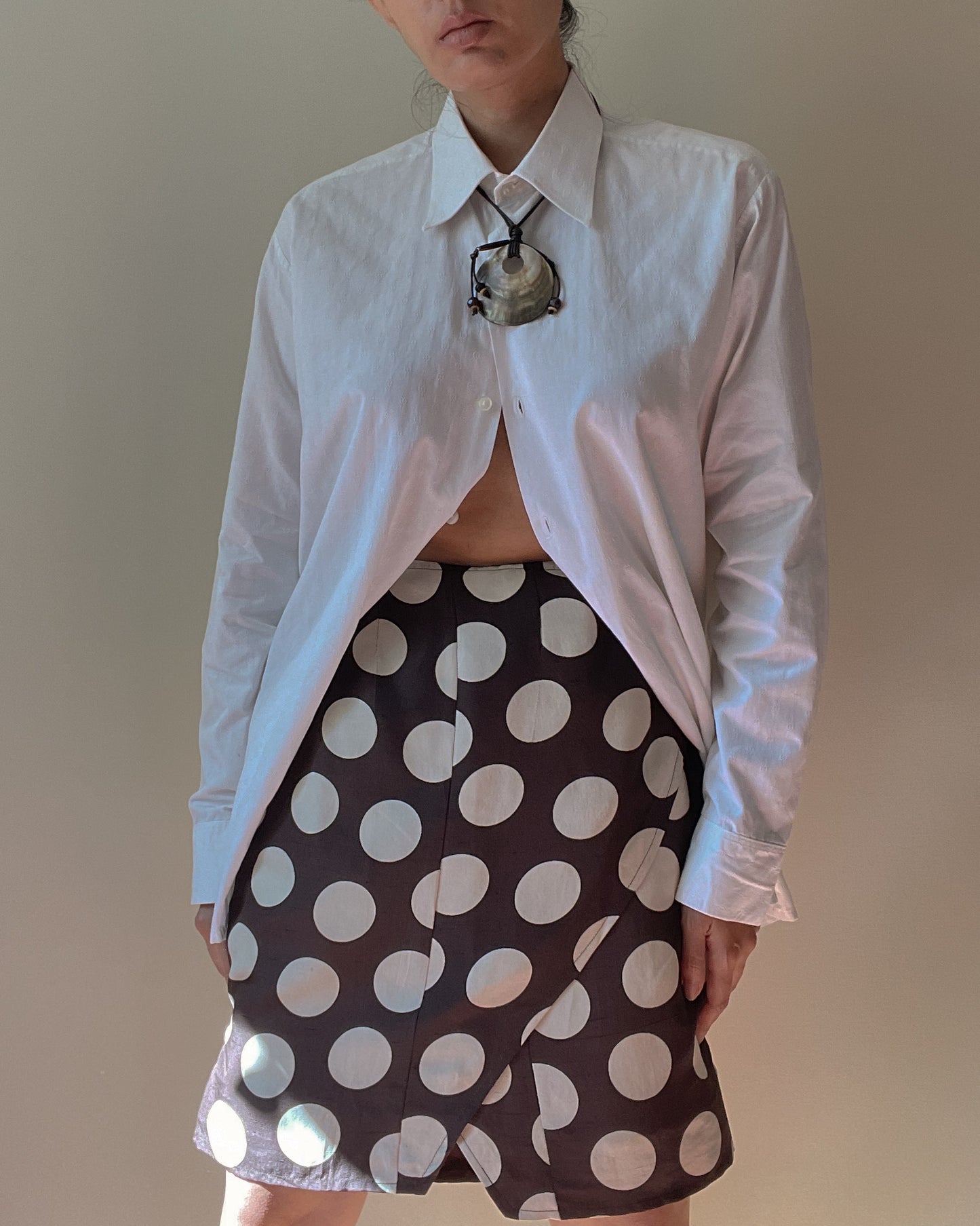 Vintage Relaxed Cufflink White Shirt in Cotton
