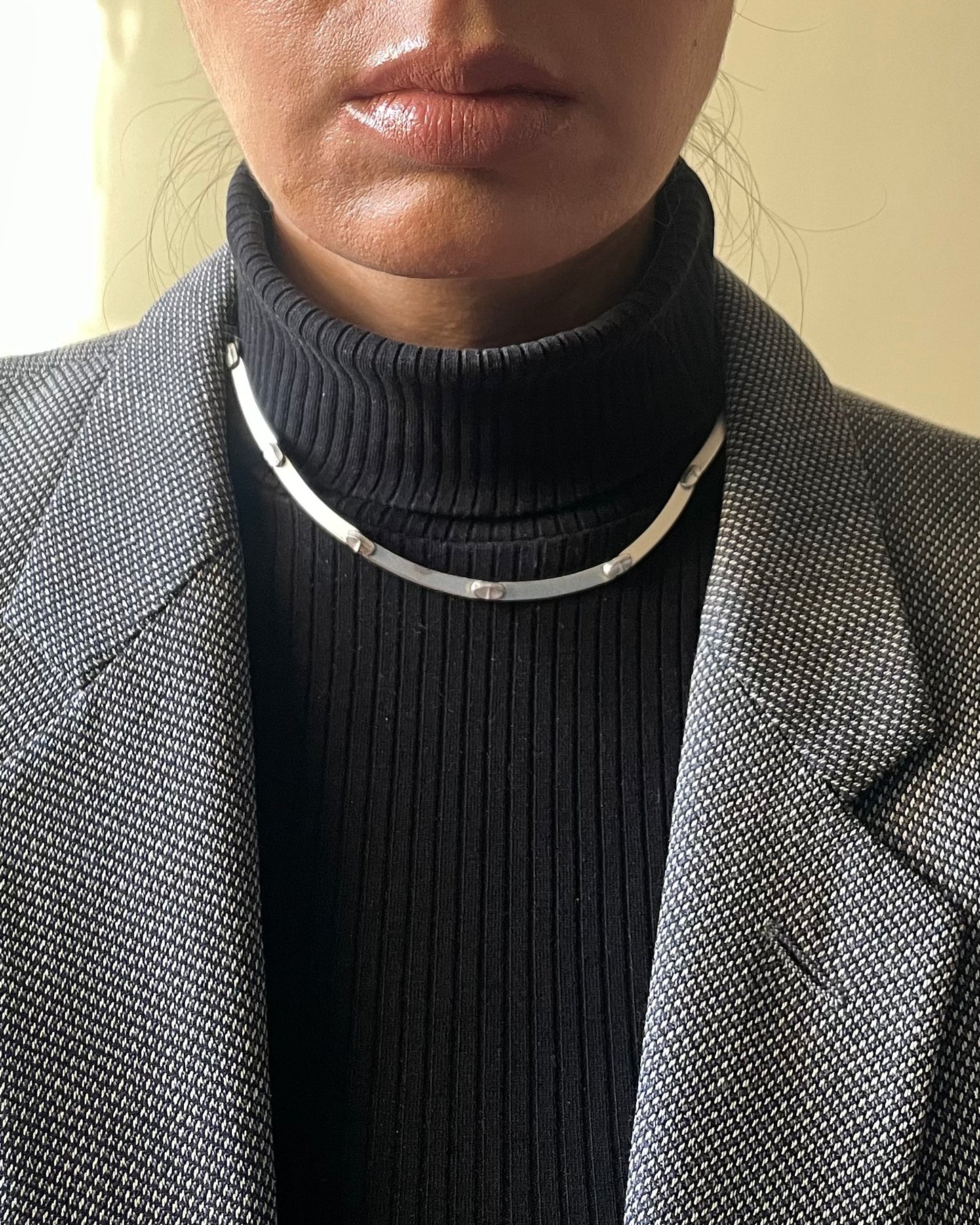 Vintage Designer Björn Weckström For Lapponia Sterling Silver Labyrinth Necklace