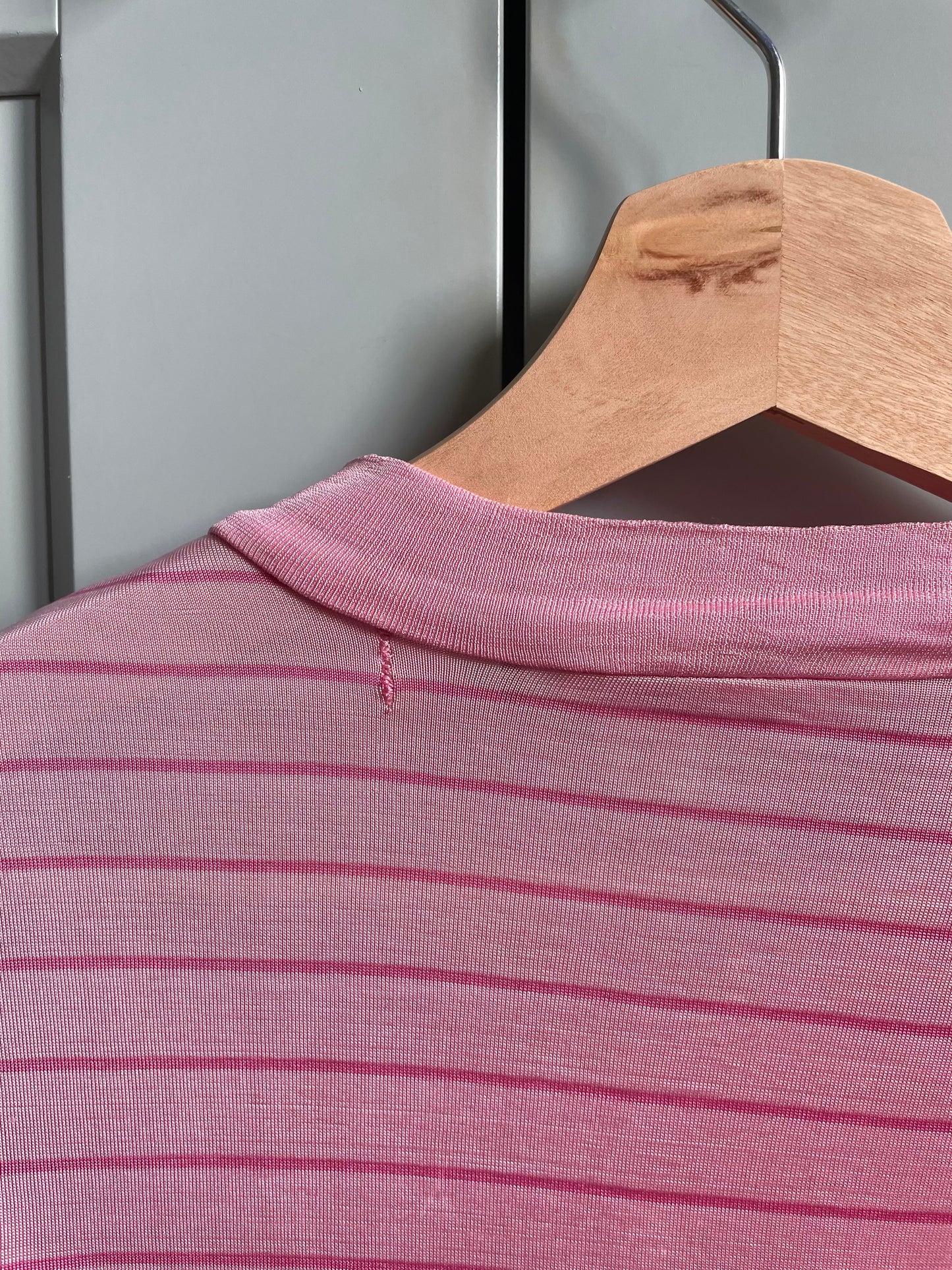 Vintage Silk Knit Stripe Crewneck Top