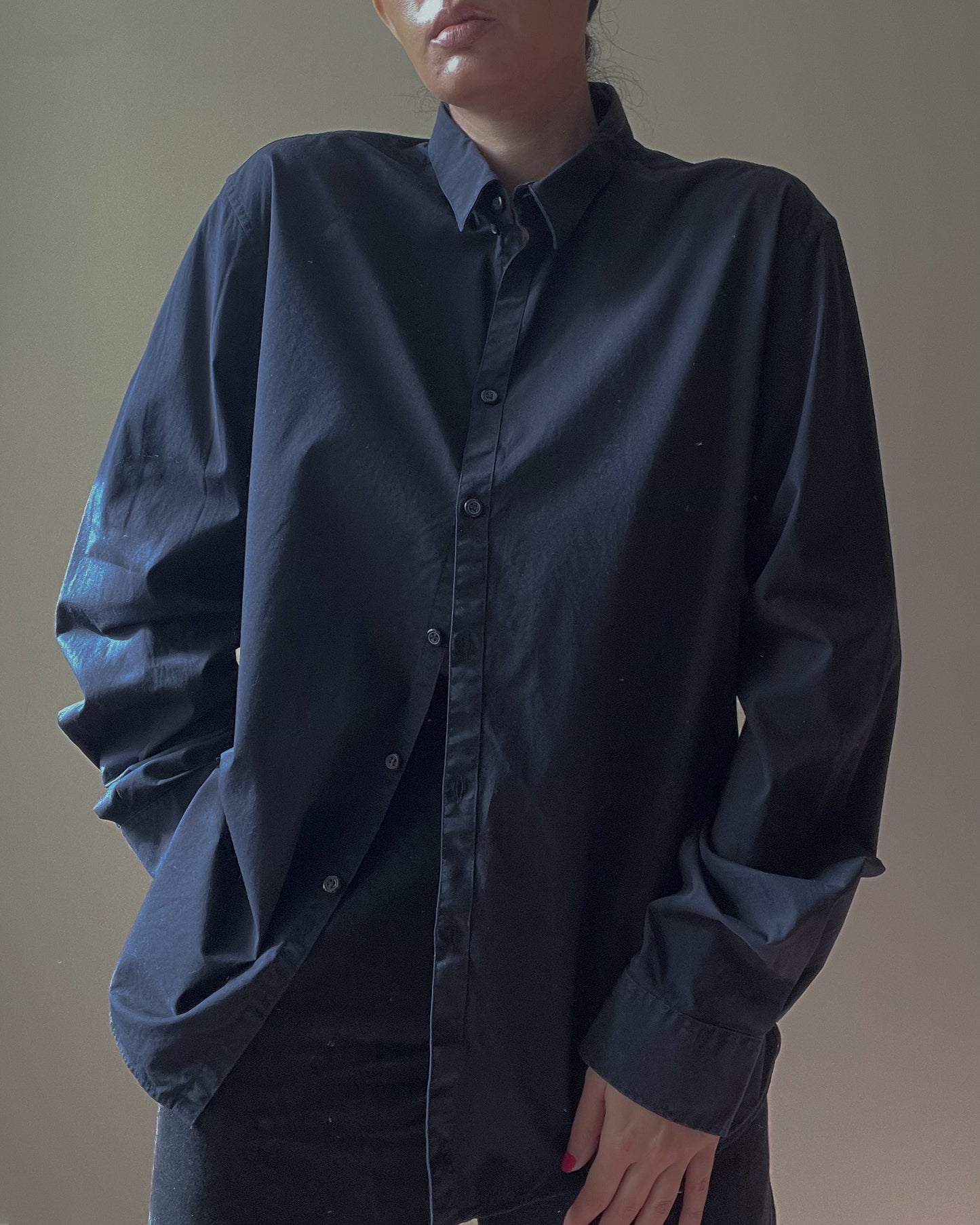 Vintage Designer DKNY Black Cotton Shirt