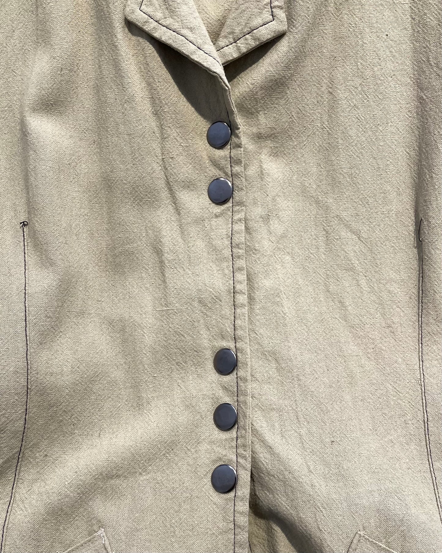 Vintage Finnish Brand Kiko Linen Blend Cutout Top